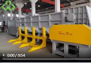 Horizontal shredder video, large pipe shredder video