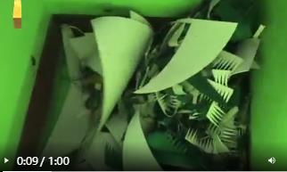 PVC tape scrap shredder video, single shaft shredder video