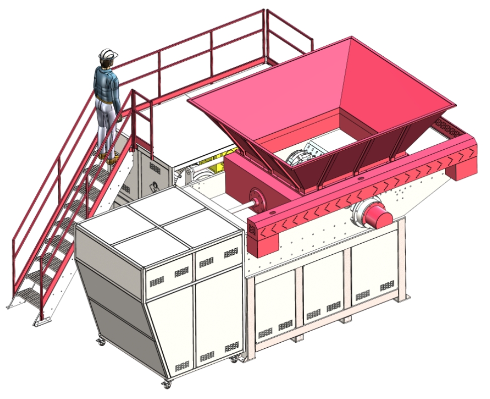 Single-shaft soft material shredder series